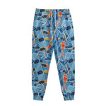 Skiing Equipment Pattern Print Sweatpants