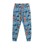 Skiing Equipment Pattern Print Sweatpants