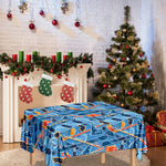 Skiing Equipment Pattern Print Tablecloth