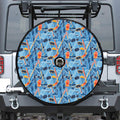 Skiing Equipment Pattern Print Tire Cover With Camera Hole