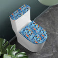 Skiing Equipment Pattern Print Toilet Lid And Tank Cover Set