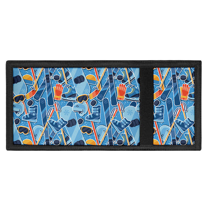 Skiing Equipment Pattern Print Trifold Wallet