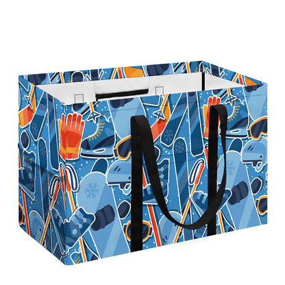 Skiing Equipment Pattern Print Utility Tote Bag