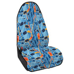 Skiing Equipment Pattern Print Waterproof Car Seat Cover