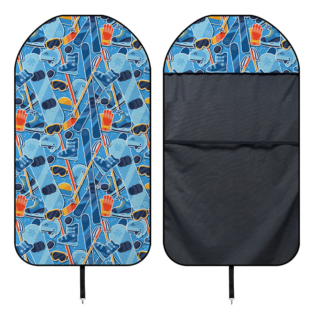 Skiing Equipment Pattern Print Waterproof Car Seat Cover