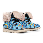 Skiing Equipment Pattern Print Winter Boots