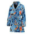 Skiing Equipment Pattern Print Women's Bathrobe
