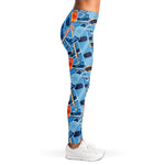 Skiing Equipment Pattern Print Women's Leggings