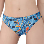 Skiing Equipment Pattern Print Women's Panties