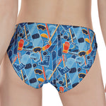 Skiing Equipment Pattern Print Women's Panties