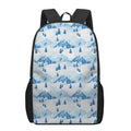 Skiing Mountain Print 17 Inch Backpack