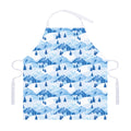 Skiing Mountain Print Adjustable Apron