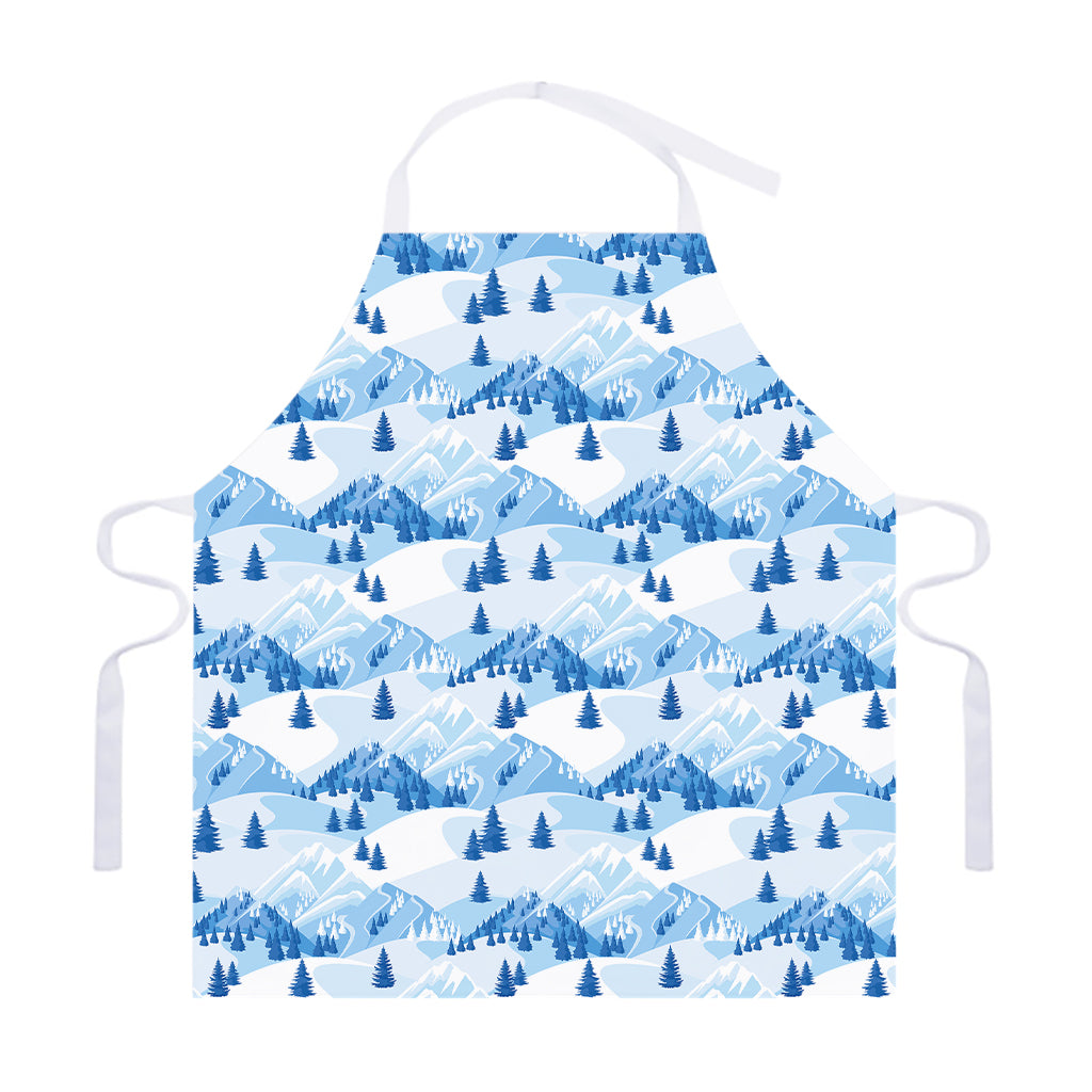 Skiing Mountain Print Adjustable Apron
