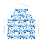Skiing Mountain Print Adjustable Apron
