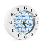 Skiing Mountain Print Alarm Clock