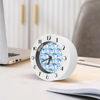 Skiing Mountain Print Alarm Clock