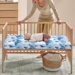 Skiing Mountain Print Baby Crib Sheet