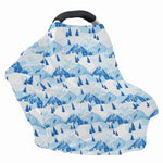 Skiing Mountain Print Baby Seat Cover