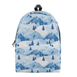 Skiing Mountain Print Backpack
