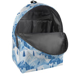 Skiing Mountain Print Backpack