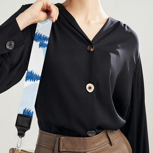 Skiing Mountain Print Bag Strap