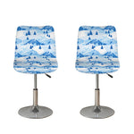 Skiing Mountain Print Bar Stool Covers