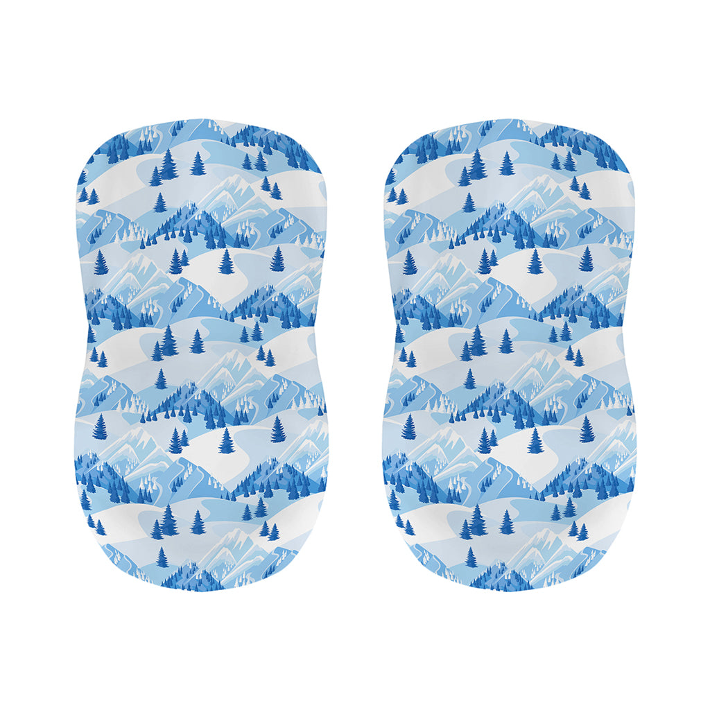 Skiing Mountain Print Bar Stool Covers