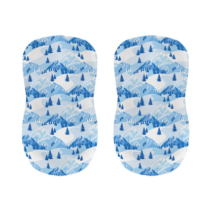 Skiing Mountain Print Bar Stool Covers