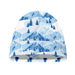 Skiing Mountain Print Beanie