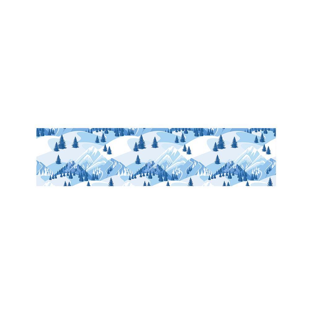 Skiing Mountain Print Bed Runner
