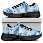 Skiing Mountain Print Black Chunky Shoes