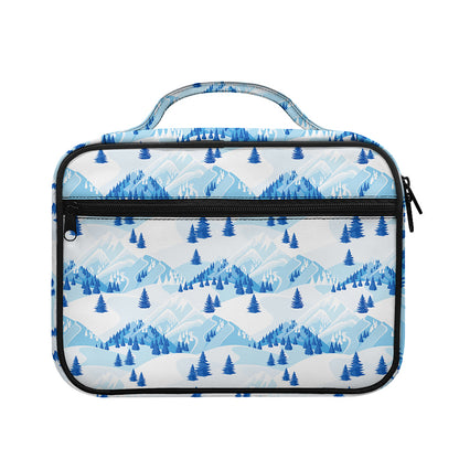 Skiing Mountain Print Briefcase Bible Bag
