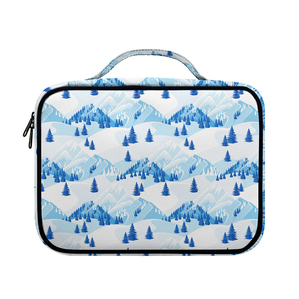 Skiing Mountain Print Briefcase Bible Bag