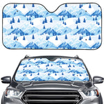 Skiing Mountain Print Car Windshield Sun Shade