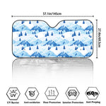 Skiing Mountain Print Car Windshield Sun Shade