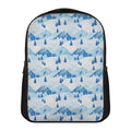 Skiing Mountain Print Casual Backpack
