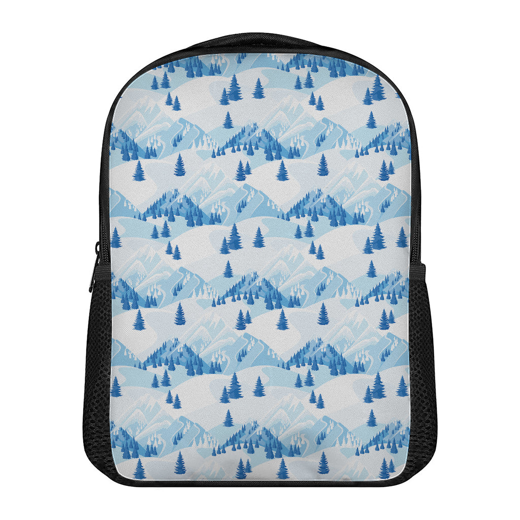 Skiing Mountain Print Casual Backpack