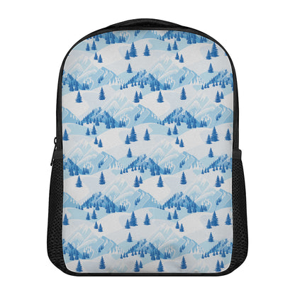 Skiing Mountain Print Casual Backpack