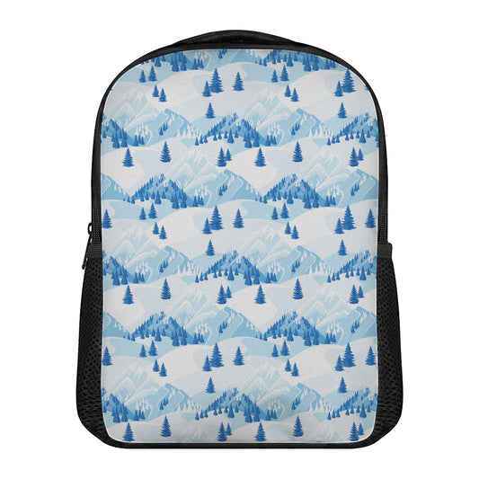 Skiing Mountain Print Casual Backpack