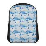 Skiing Mountain Print Casual Backpack