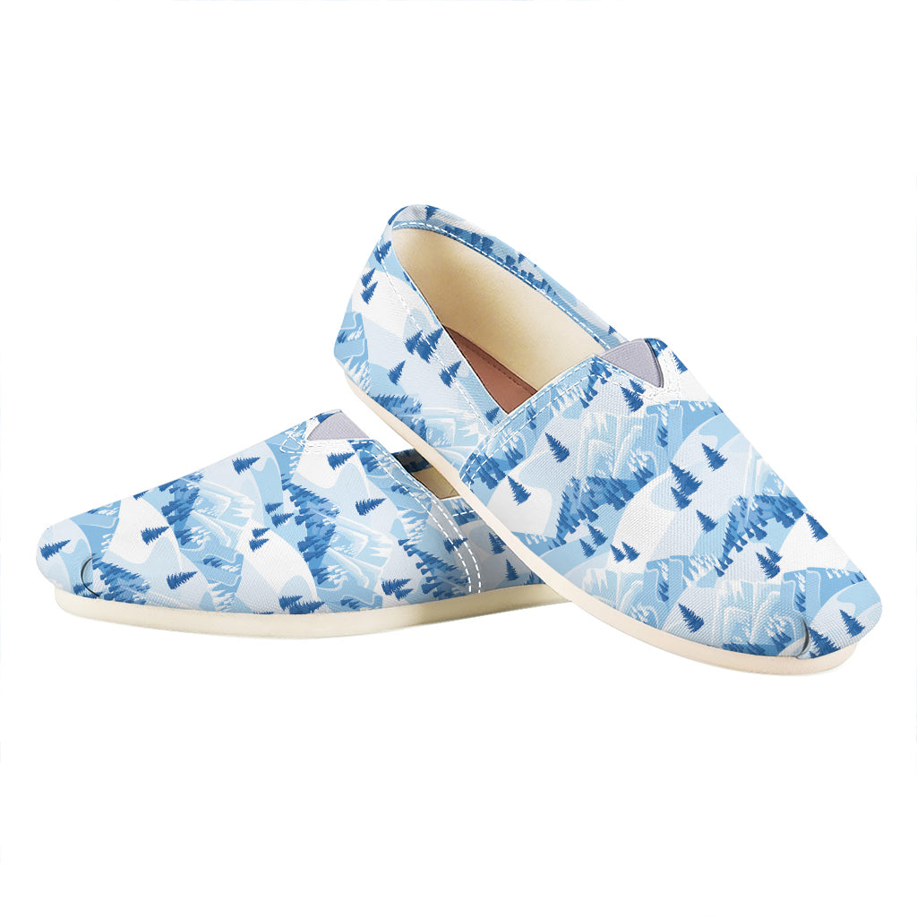 Skiing Mountain Print Casual Shoes