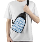 Skiing Mountain Print Chest Bag