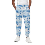 Skiing Mountain Print Cotton Pants
