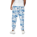 Skiing Mountain Print Cotton Pants