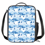 Skiing Mountain Print Crossbody Lunch Bag