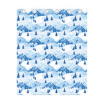 Skiing Mountain Print Curtain
