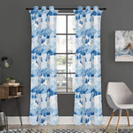 Skiing Mountain Print Curtain