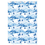 Skiing Mountain Print Curtain