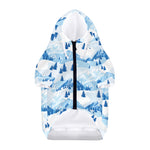 Skiing Mountain Print Dog Zip Up Hoodie