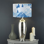 Skiing Mountain Print Drum Lamp Shade